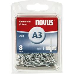 Novus Office 110055306 slepý nýt (Ø x d) 3 mm x 8 mm hliník hliník 70 ks