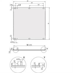 nVent SCHROFF 20848269 přední panel 1 ks