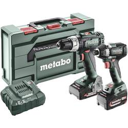 Metabo BSL+SSD200LTBL aku vrtací šroubovák, aku rázový utahovák 18 V, 4 Ah Li-Ion, 685194000, akumulátor, vč. nabíječky