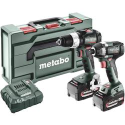 Metabo BSLBL+SSD200LTBL 685196000 aku vrtací šroubovák, aku rázový utahovák 18 V 5.2 Ah Li-Ion akumulátor, vč. nabíječky