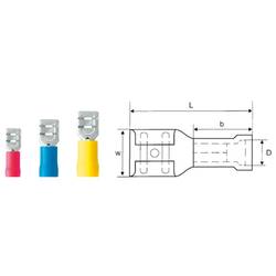 Weidmüller 9200560000 faston zásuvka Šířka zástrčky: 6.3 mm Tloušťka konektoru: 0.8 mm 180 ° částečná izolace modrá 100 ks