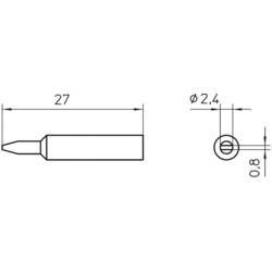 Weller XNT B pájecí hrot dlátový Velikost hrotů 2.4 mm Obsah 1 ks