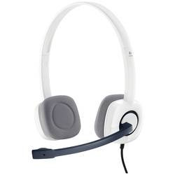 Logitech H150 Sluchátka On Ear kabelová, 981-000350, stereo, bílá, Redukce šumu mikrofonu, Potlačení hluku