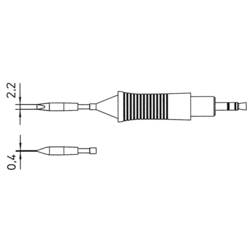 Weller RT8 pájecí hrot dlátový, rovný Velikost hrotů 2.2 mm Obsah 1 ks