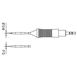 Weller RT9 pájecí hrot dlátový, rovný Velikost hrotů 0.8 mm Obsah 1 ks