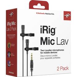 IK Multimedia iRig Mic Lav 2 nasazovací ruční mikrofon Druh přenosu:kabelový vč. svorky, vč. tašky, vč. ochrany proti větru jack kabelový