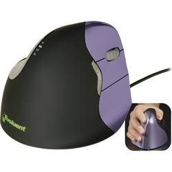 Evoluent Vertical Mouse 4 VM4S optická ergonomická myš, USB, 6 tlačítko, 2800 dpi, černá, fialová