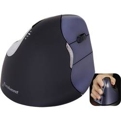 Evoluent Vertical Mouse 4 VM4RW optická ergonomická myš, bezdrátový, 6 tlačítko, 2800 dpi, černá, stříbrná