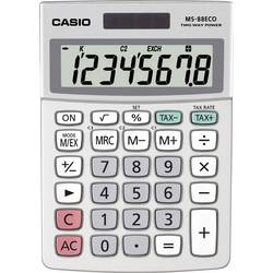 Casio MS-88ECO stolní kalkulačka, displej (počet míst) 8, solární napájení, na baterii, stříbrná