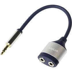 LogiLink CA1100 Logilink Audio-Kabel,3,5mm 3-Pin/M 2x3,5mm 3-Pin/F,schw.Blau jack audio adaptér [1x jack zástrčka 3,5 mm - 2x jack zásuvka 3,5 mm] černá