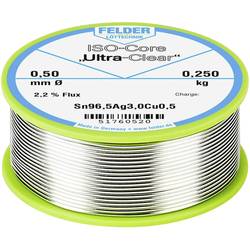 Felder ISO-Core Ultra Clear SAC305 pájecí cín cívka Sn96,5Ag3Cu0,5 0.250 kg 0.5 mm