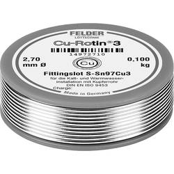 Felder Cu-Rotin® 3 bezolovnatý pájecí cín cívka Sn97Cu3 0.100 kg 2.7 mm