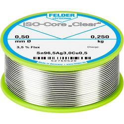 Felder ISO-Core Clear SAC305 pájecí cín cívka Sn96,5Ag3Cu0,5 0.250 kg 0.5 mm