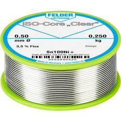 Felder ISO-Core Clear Sn100Ni+ pájecí cín cívka Sn99,25Cu0,7Ni0,05 0.250 kg 0.5 mm