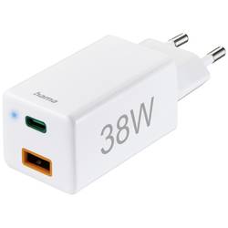 Hama USB nabíječka 38 W vnitřní, do zásuvky (230 V) USB A, USB-C® Počet výstupů: 2 x