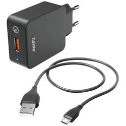 Hama USB nabíječka 19.5 W vnitřní, do zásuvky (230 V) Výstupní proud (max.) 3000 mA USB A Počet výstupů: 1 x