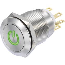 TRU COMPONENTS LAS1-GQF-11/G/12V, TC-8904680 tlačítko, 19 mm, 250 V/AC, 3 A, 1 ks