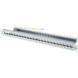 Telegärtner 100021492 24 portů síťový patch panel 483 mm (19) CAT 6A 1 U šedobílá (RAL 7035) neosazený