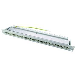 Telegärtner 100007017 24 portů síťový patch panel 483 mm (19) CAT 6A 1 U šedobílá (RAL 7035) osazený