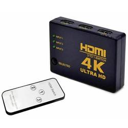 Marmitek 3 porty HDMI přepínač s dálkovým ovládáním, možnost 3D přehrávání 3840 x 2160 Pixel