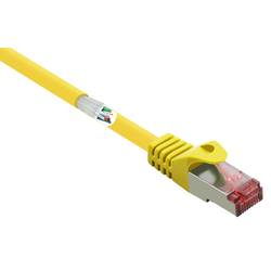 Renkforce RF-5191076 RJ45 síťové kabely, propojovací kabely CAT 6 S/FTP 10.00 m žlutá s ochranou, pozlacené kontakty, samozhášecí 1 ks