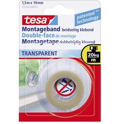 tesa 55743-00001-02 montážní páska tesa® POWERBOND transparentní (d x š) 1.5 m x 19 mm 1 ks