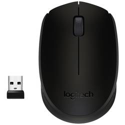 Logitech M171 optická drátová myš, bezdrátový, bezdrátový, 3 tlačítko, 1000 dpi, černá, šedá