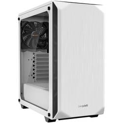 BeQuiet Pure Base 500 Windows midi tower PC skříň, herní pouzdro bílá 2 předinstalované ventilátory, boční okno, prachový filtr, tlumené