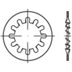 TOOLCRAFT 138376 ozubená podložka vnitřní Ø: 4.3 mm DIN 6797 pružinová ocel galvanizováno zinkem 500 ks