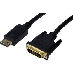 Digitus DisplayPort / DVI kabelový adaptér Konektor DisplayPort, DVI-D 24+1pol. Zástrčka 2 m černá AK-340306-020-S Kabel DisplayPort