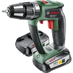 Bosch Home and Garden PSB 18 LI-2 Ergonomic 2cestný-aku příklepový šroubovák vč. 2x aku, kufřík