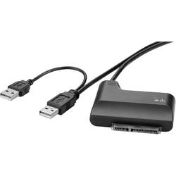 Renkforce Pevné disky/SSD adaptér [1x USB 2.0 zástrčka A - 1x kombinovaná SATA zástrčka 15+7-pólová] 0.30 m pozlacené kontakty