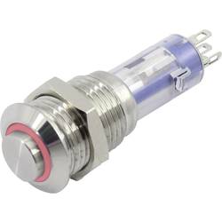 TRU COMPONENTS LAS4GQH-11E/R/24V/S, TC-6647572 tlačítko, 12 mm, 48 V, 2 A, 1 ks