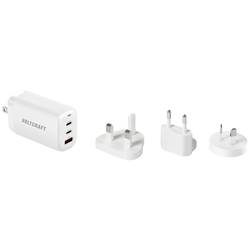 VOLTCRAFT UC-3ACX004 cestovní nabíječka 65 W vnitřní Výstupní proud (max.) 3.25 A USB A, USB-C® Počet výstupů: 3 x USB Power Delivery (USB-PD) , s adaptérem