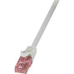 LogiLink CQ2092U RJ45 síťové kabely, propojovací kabely CAT 6 U/UTP 10.00 m šedá samozhášecí, s ochranou 1 ks