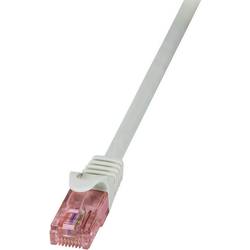 LogiLink CQ2052U RJ45 síťové kabely, propojovací kabely CAT 6 U/UTP 2.00 m šedá samozhášecí, s ochranou 1 ks