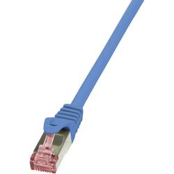 LogiLink CQ2056S RJ45 síťové kabely, propojovací kabely CAT 6 S/FTP 2.00 m modrá samozhášecí, s ochranou 1 ks