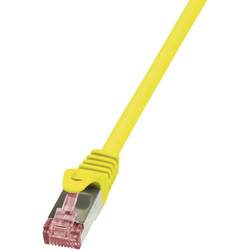 LogiLink CQ2047S RJ45 síťové kabely, propojovací kabely CAT 6 S/FTP 1.50 m žlutá samozhášecí, s ochranou 1 ks