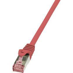 LogiLink CQ2054S RJ45 síťové kabely, propojovací kabely CAT 6 S/FTP 2.00 m červená samozhášecí, s ochranou 1 ks