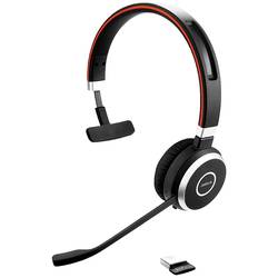 Jabra Evolve 65 Second Edition - UC Sluchátka On Ear Bluetooth®, bezdrátová, 6593-839-409, mono, černá, Potlačení hluku, Redukce šumu mikrofonu