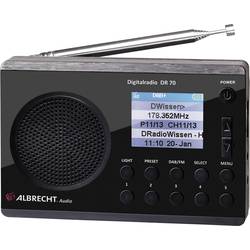 Albrecht DR 70 27370 přenosné rádio, DAB+, FM, stolní lampa, černá