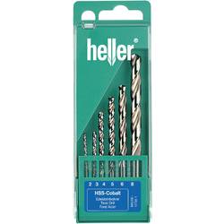 Heller Tools 17735 D HSS sada spirálových vrtáku do kovu 6dílná 2 mm, 3 mm, 4 mm, 5 mm, 6 mm, 8 mm Cobalt DIN 338 válcová stopka 1 sada