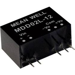 Mean Well MDD02L-12 DC/DC měnič napětí, modul 83 mA 2 W Počet výstupů: 2 x Obsah 1 ks