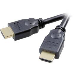 SpeaKa Professional HDMI kabel Zástrčka HDMI-A, Zástrčka HDMI-A 1.50 m černá SP-7869884 4K UHD, Audio Return Channel, pozlacené kontakty HDMI kabel