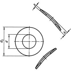 TOOLCRAFT A4 D137-A2 194667 pružná podložka vnitřní Ø: 4.3 mm M4 DIN 137 nerezová ocel A2 100 ks