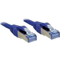 LINDY 47147 RJ45 síťové kabely, propojovací kabely CAT 6A S/FTP 1.00 m modrá s ochranou 1 ks