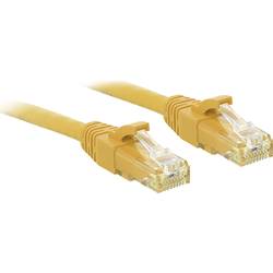 LINDY 48061 RJ45 síťové kabely, propojovací kabely CAT 6 U/UTP 0.50 m žlutá s ochranou 1 ks
