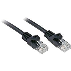 LINDY 48191 RJ45 síťové kabely, propojovací kabely CAT 6 U/UTP 0.50 m černá s ochranou 1 ks