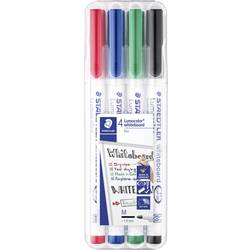 Staedtler Lumocolor whiteboard pen 301 301 WP4 popisovač na bílé tabule černá, červená, modrá, zelená 4 ks