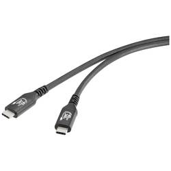 Renkforce USB kabel USB 4.0 USB-C ® zástrčka, USB-C ® zástrčka 1.00 m černá hliníková zástrčka RF-5235978